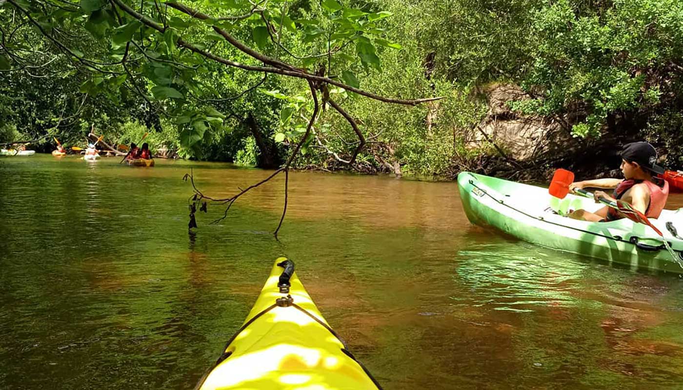 La leye en kayak