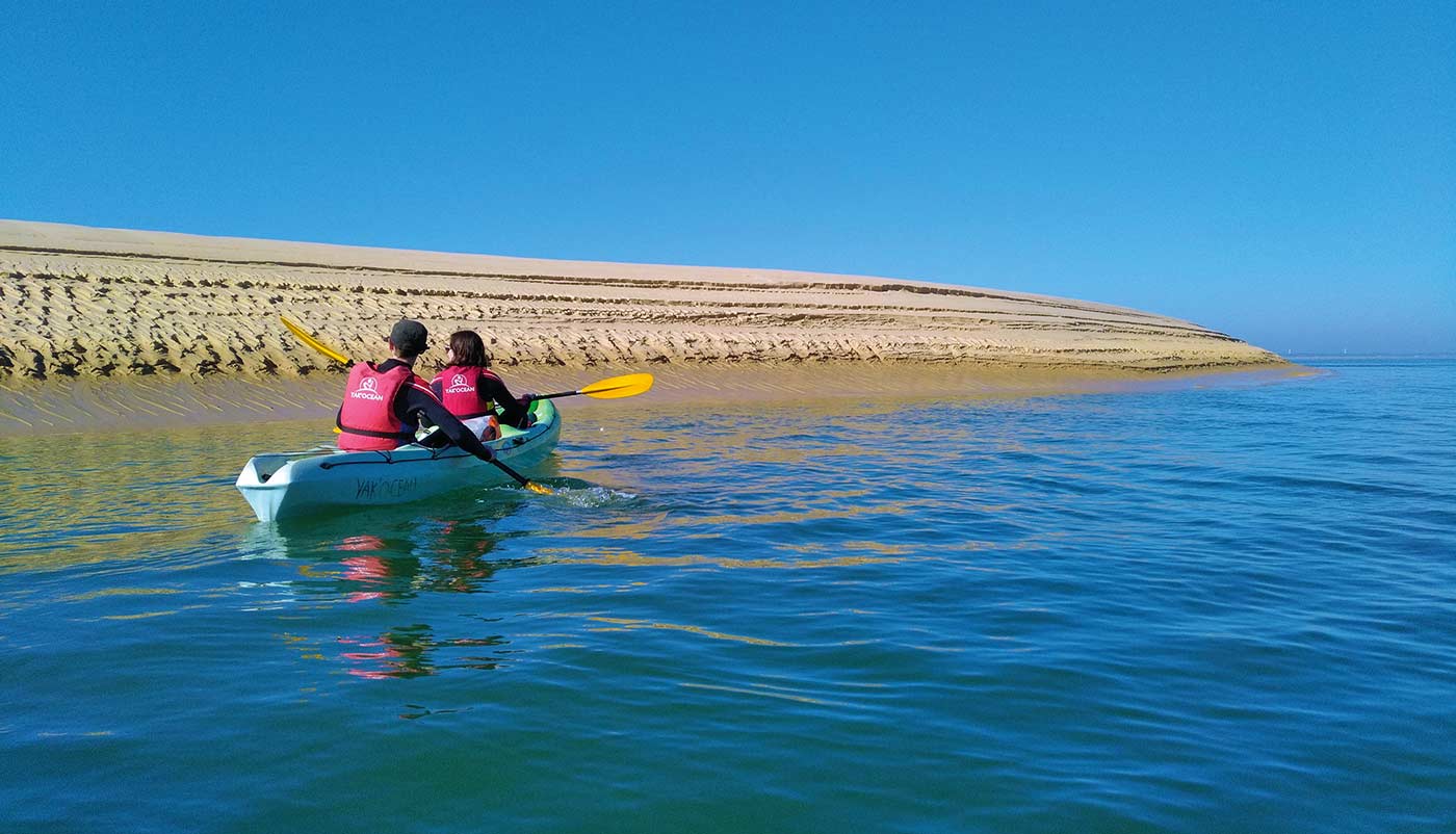 sortie en canoë kayak sur le bassin d'arcachon