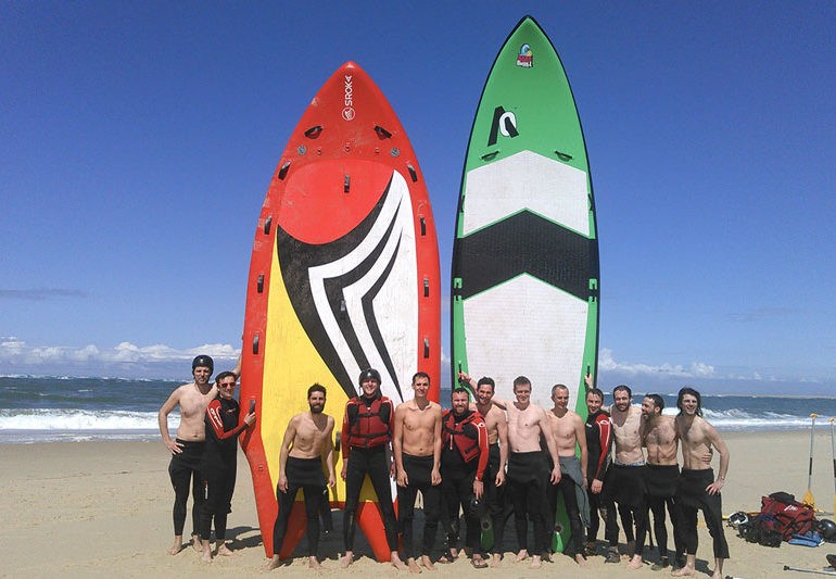 Challenge wave rafting