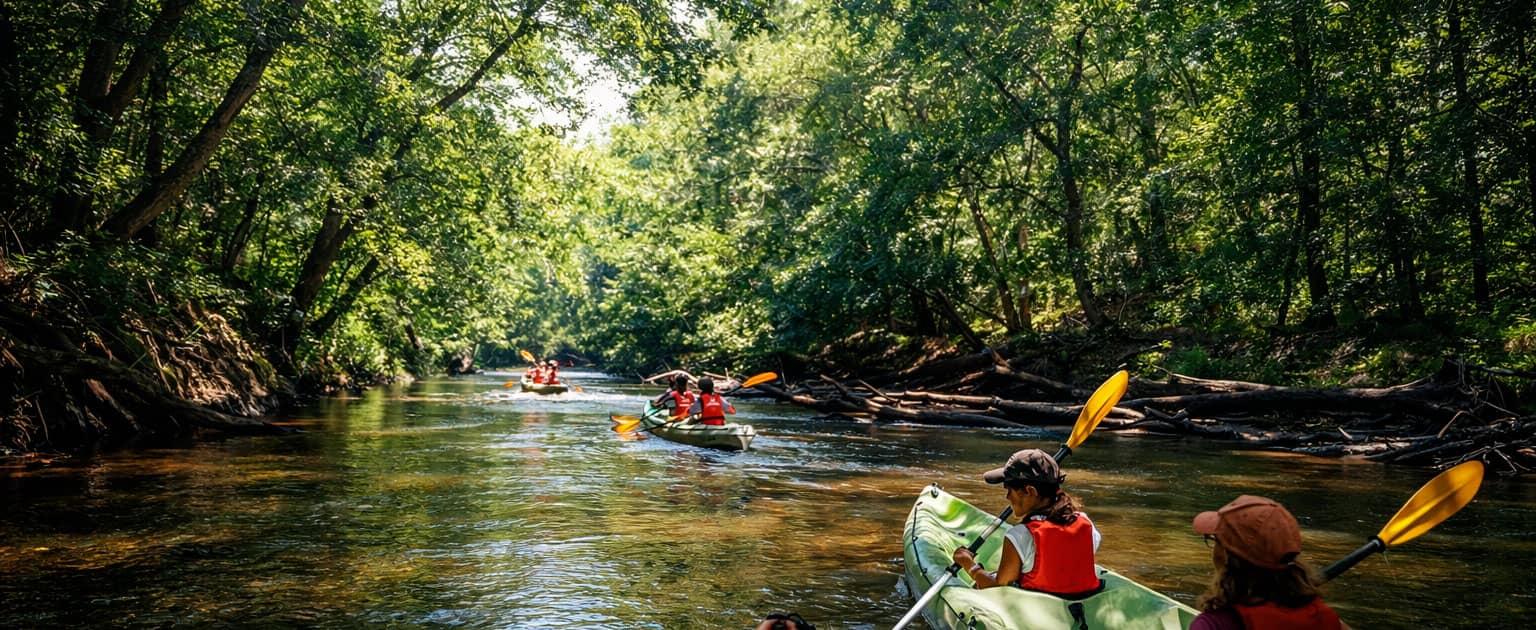 Descente de la Leyre en canoë kayak avec Yak’Ocean